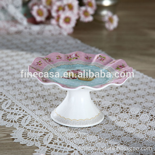 6.25 Inches Elegant Unique Shaped Cake Stand with Color Box